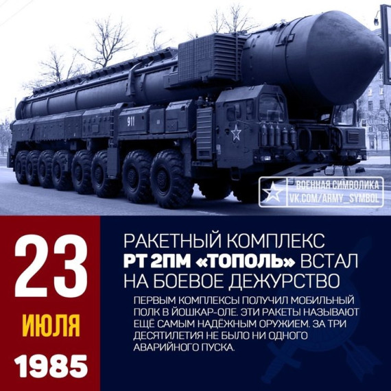 Первый полк межконтинентальных баллистических ракет «Тополь».